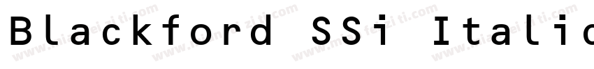 Blackford SSi Italic字体转换
